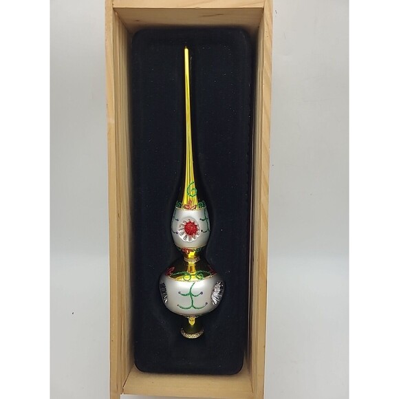 Thomas Pacconi Classics Museum Series Christmas Tree Topper Crate COA 13” Gold - Picture 8 of 15